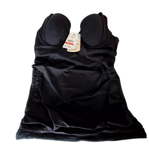 Swimsuits For All Other - Tmmy Bahamas Black Padded Tankini Swimsuit With Adjustable Tie Back For Women XS